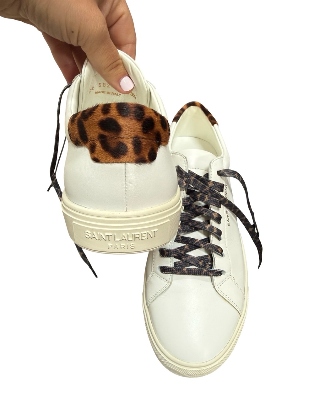 Saint Laurent Leopard Pony Sneakers - Picture 4 of 8